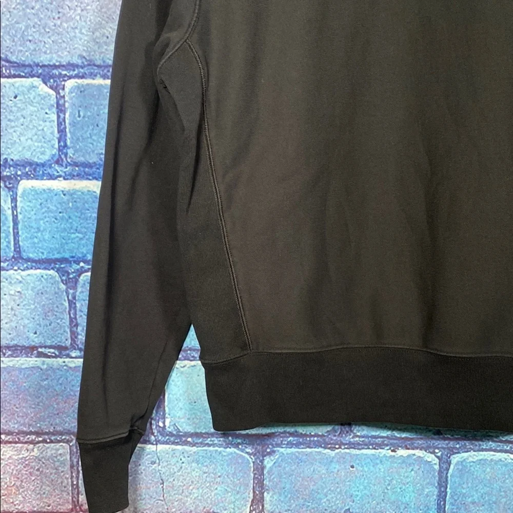 Champion Reverse Weave Hoodie M Black Multicolor Spellout Pullover Sweatshirt